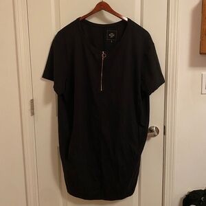Plus Size 3X Black Women's Dress with Gold Zipper seeRoseGo